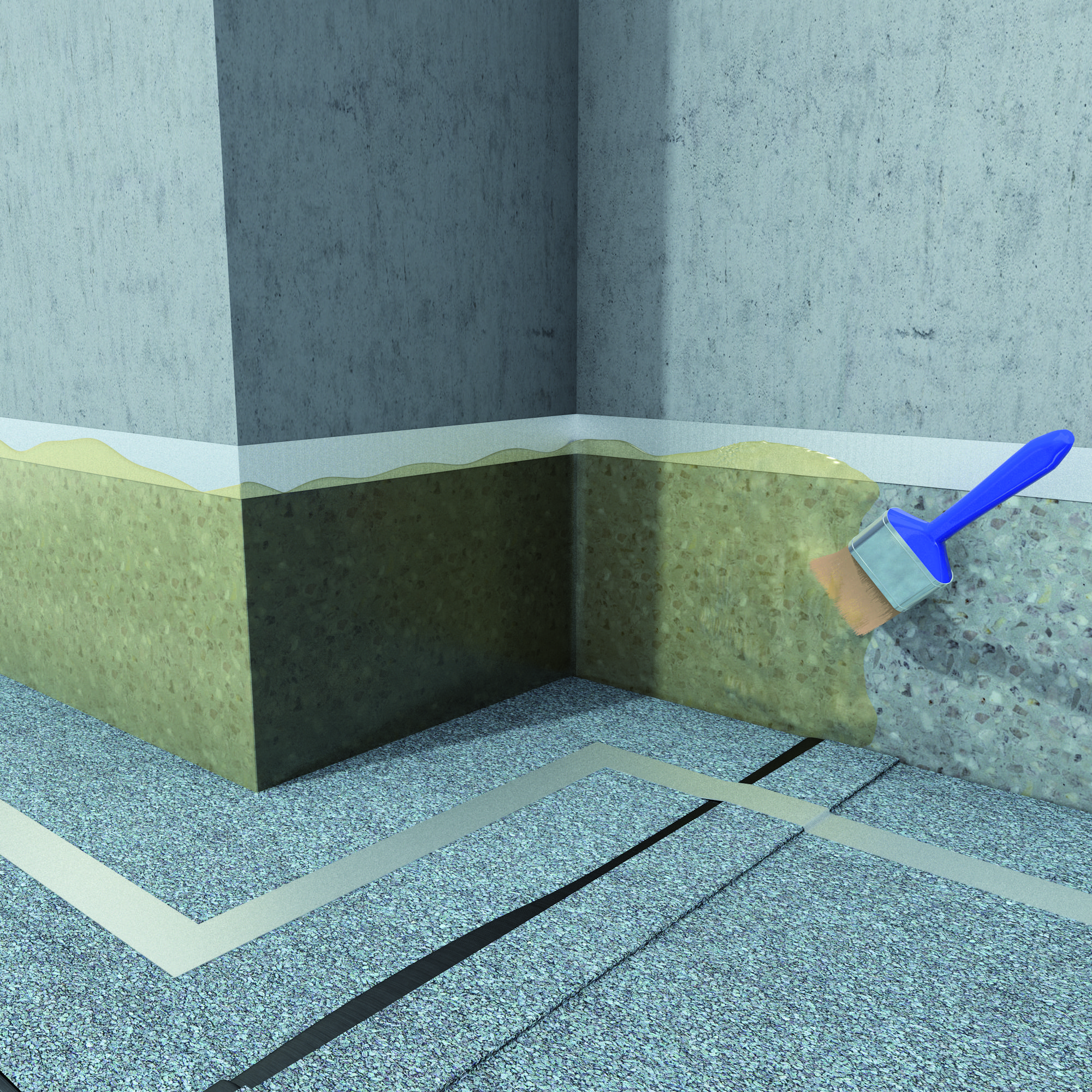 Alsan Flüssigabdichtung Vorbereitung des Untergrunds und Grundierung