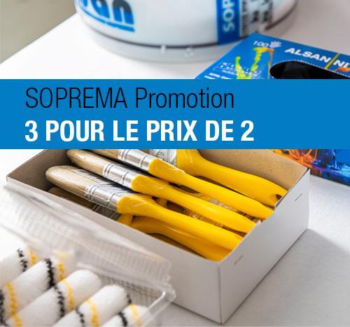 Soprema Promotion 3 pour le prix de 2
