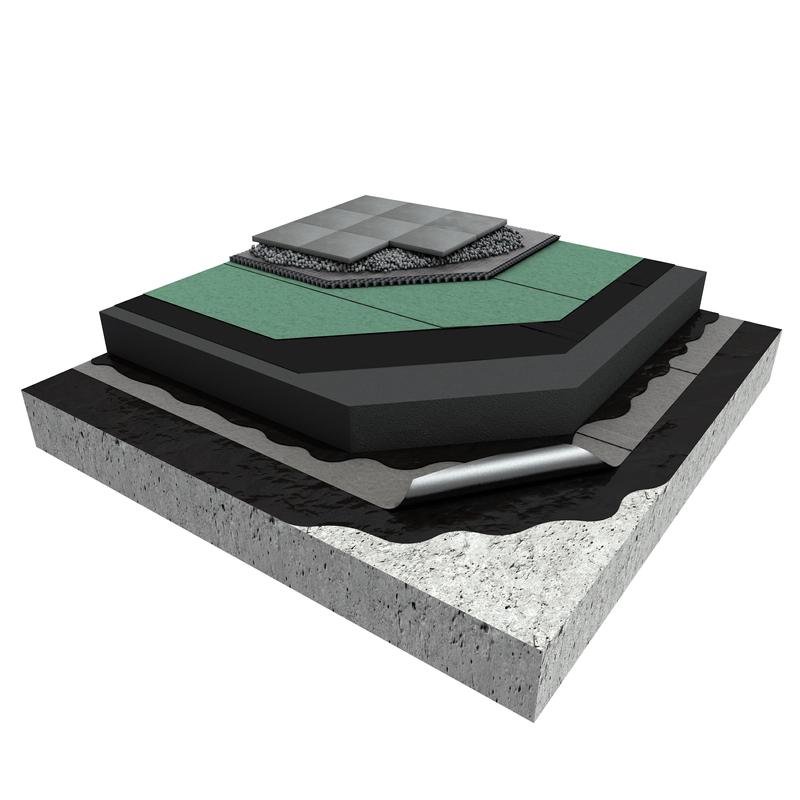 B 1.3.4 Warmdach mit Verbunddach mit Schaumglasplatten